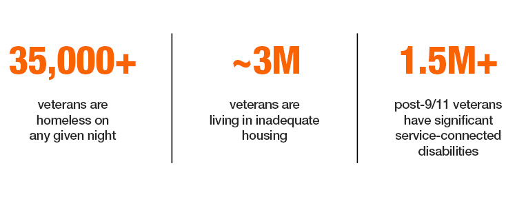 Infographic listing veteran statistics