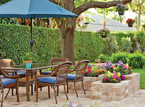 Blue Trends in a Patio