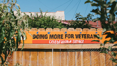 Doing More for Veterans Celebration of Service Sign